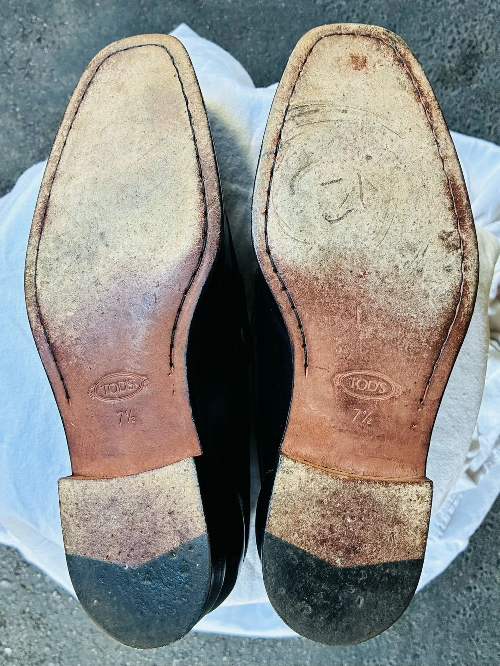 Tod's Black Leather Classic Penny Loafers, Size 7.5